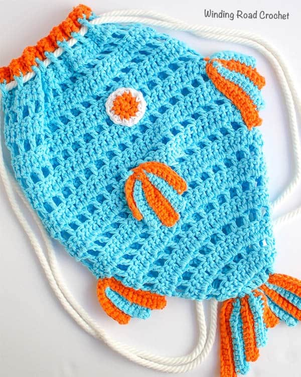 Adorable Crochet Fish Beach Bag Free Crochet Pattern - Winding Road Crochet