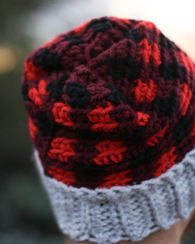 Chunky Plaid Beanie Free Crochet Pattern - Winding Road Crochet