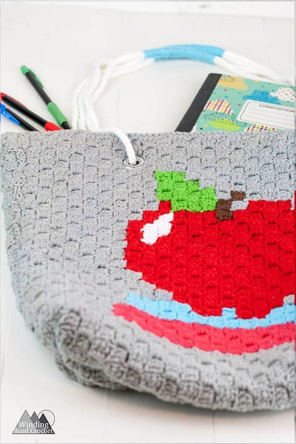Bags, Homemade Crochet Heart Tote Bag