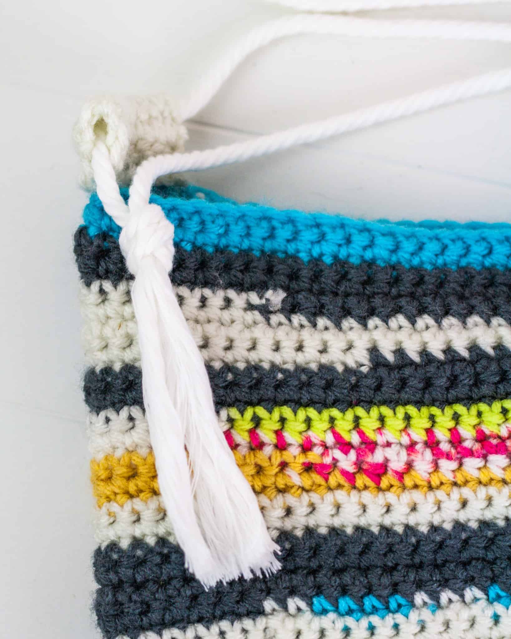 How to make a Flat Bottom Bag from a Crochet Rectangle Winding Road