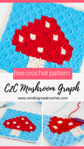 Mushroom C2C Crochet Graph - Winding Road Crochet