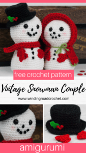 Crochet Snowman Couple Amigurumi Pattern - Winding Road Crochet