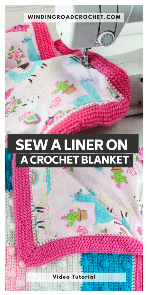 How to Line a Crochet Blanket with Fabric Winding Road Crochet