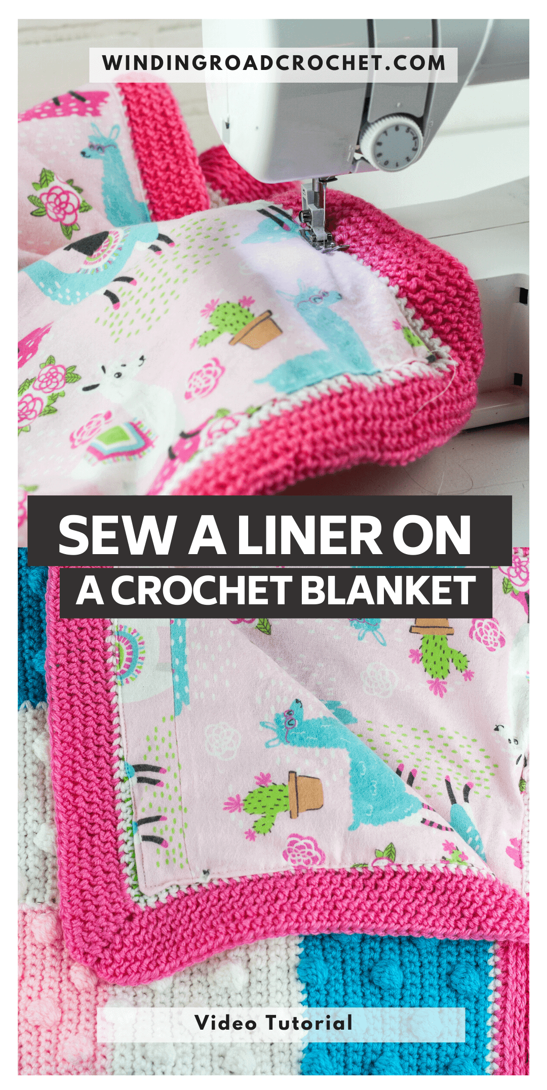 How to Line a Crochet Blanket with Fabric Winding Road Crochet