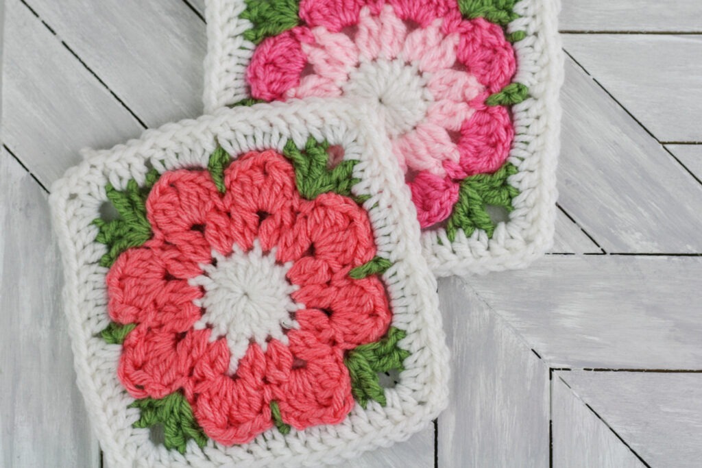 Crochet Flower Granny Square Pattern + Video - Winding Road Crochet