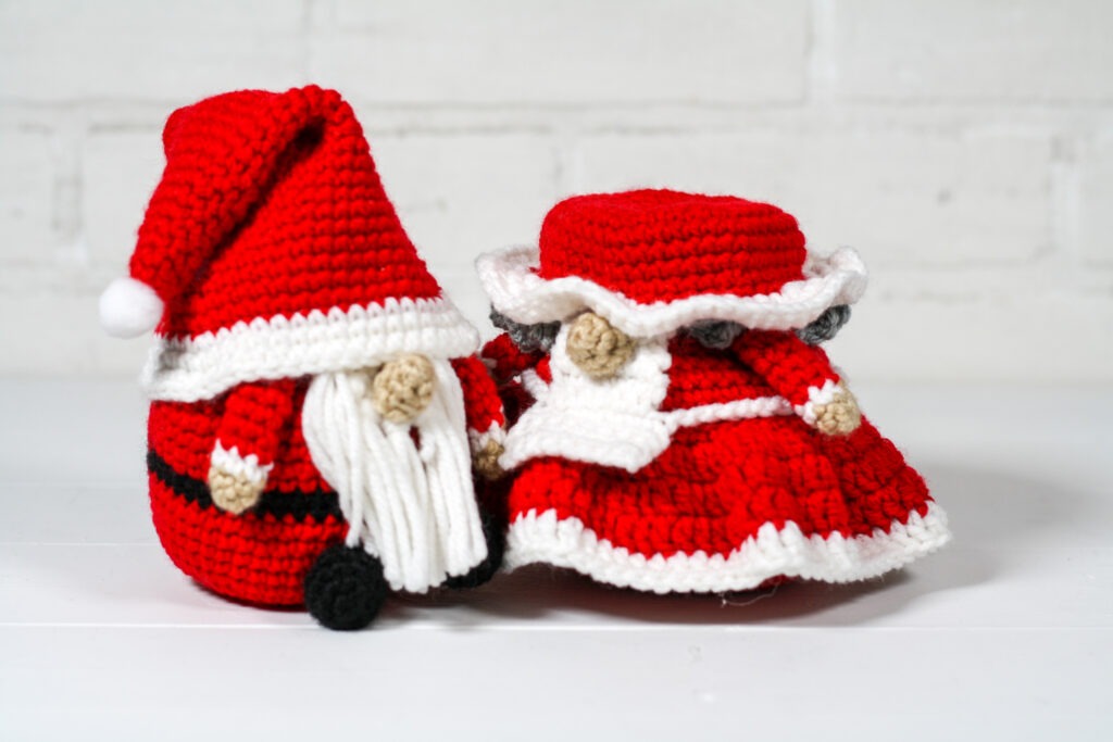 Christmas gnomes Santa Claus & Mrs Claus crochet PATTERN. Cr - Inspire  Uplift