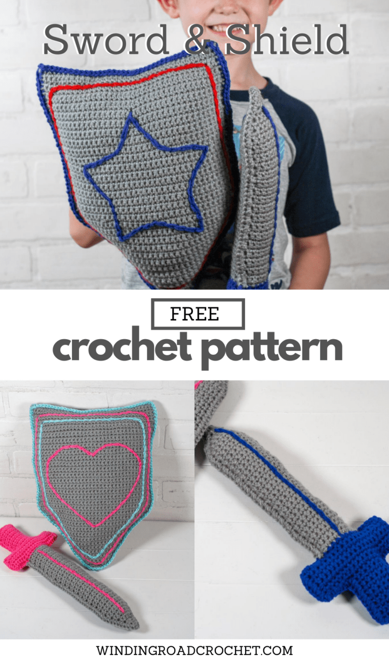 Crochet Sword and Shield Exciting Free Pattern Winding Road Crochet