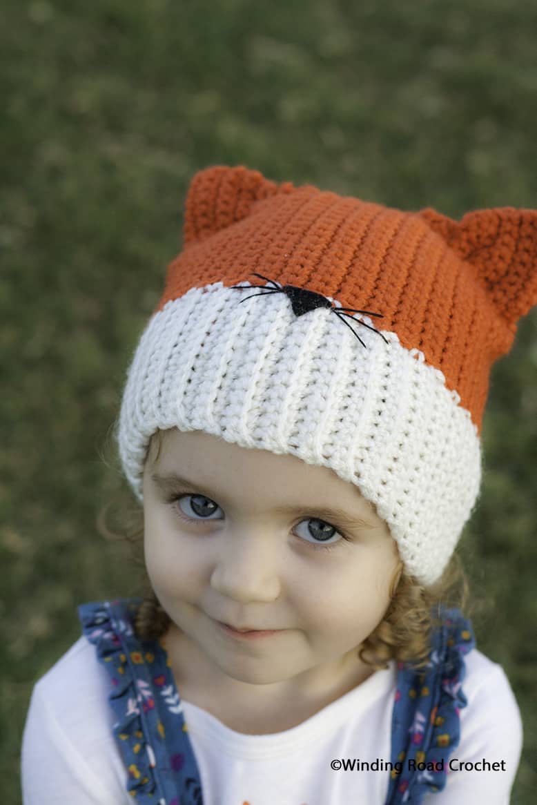 Crochet Fox Hat Quick and Easy Free Pattern Winding Road Crochet