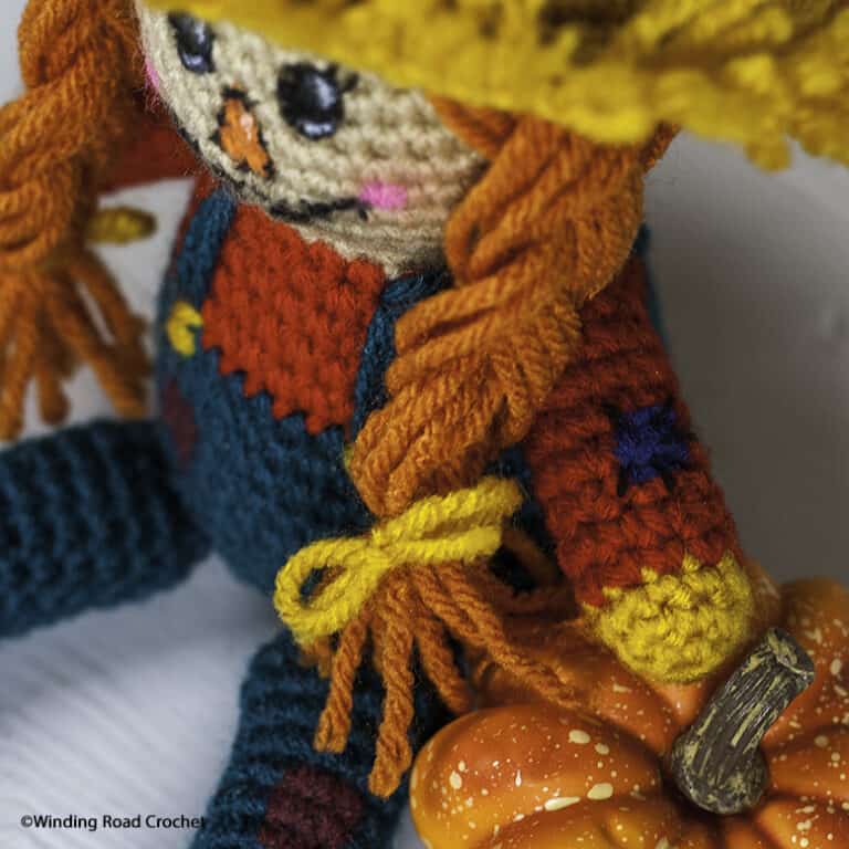 Easy Crochet Scarecrow Free Pattern and Video Winding Road Crochet