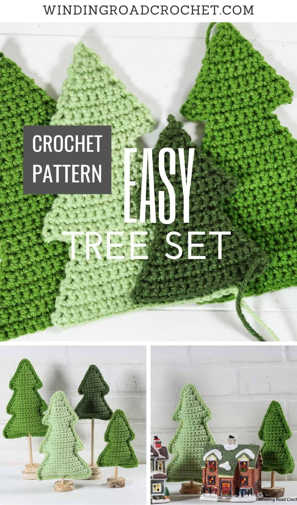 Simple Crochet Tree Set Perfect Winter Pattern Winding Road Crochet