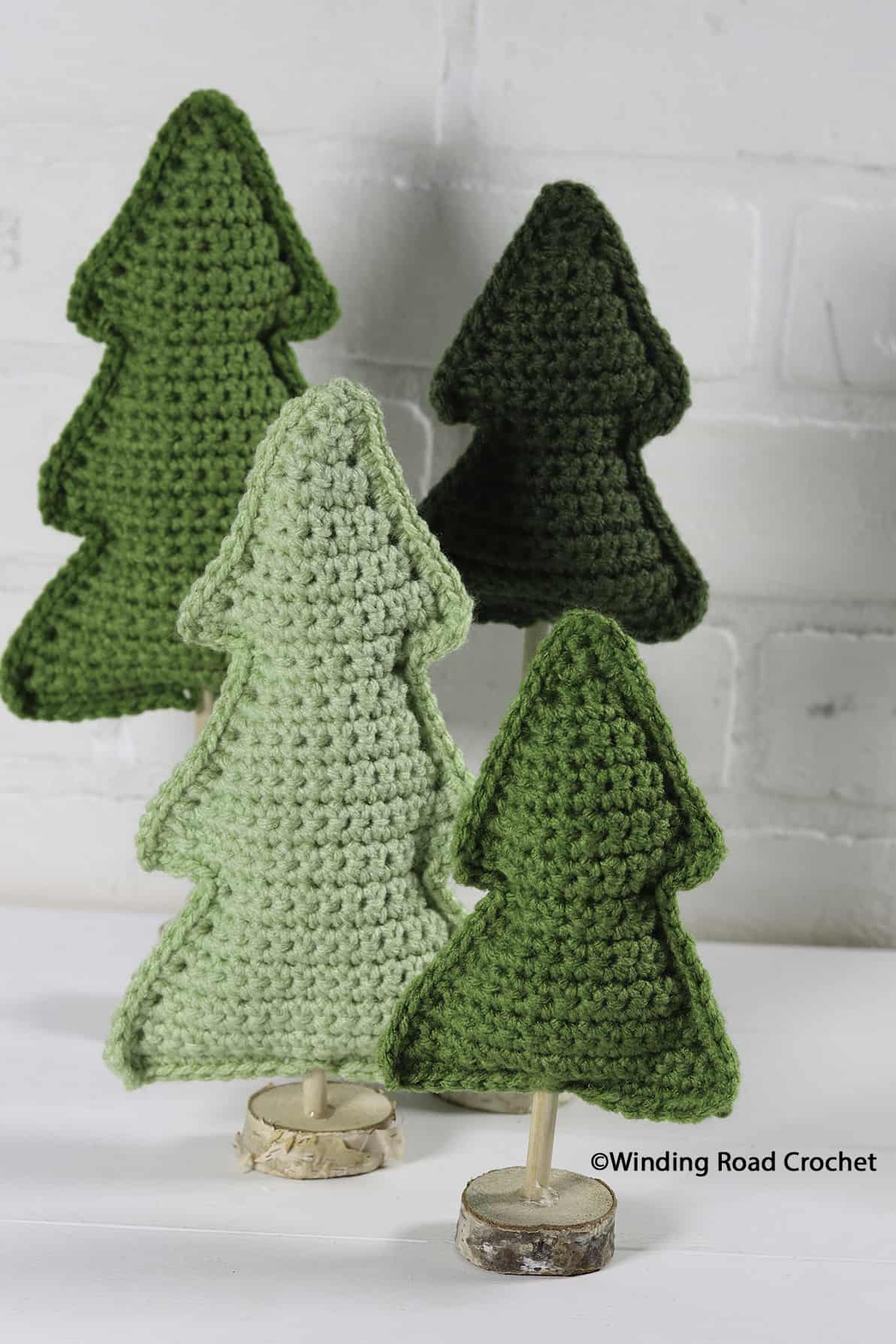 Simple Crochet Tree Set Perfect Winter Pattern Winding Road Crochet