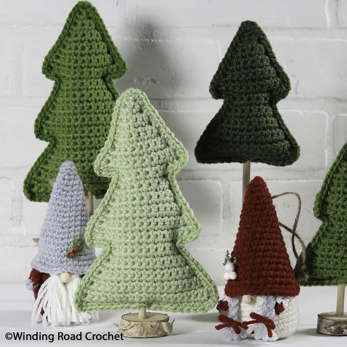 Simple Crochet Tree Set Perfect Winter Pattern Winding Road Crochet