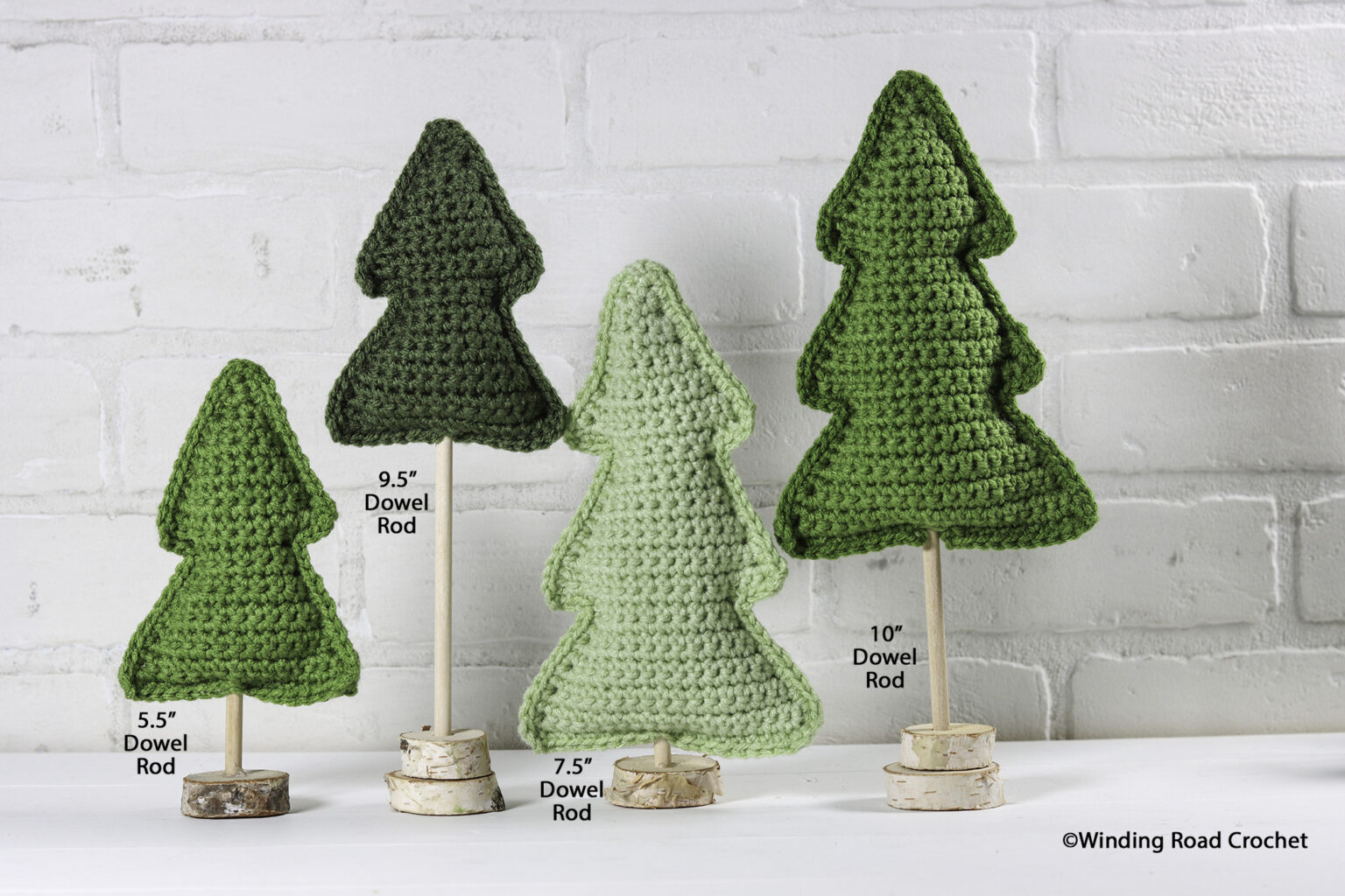 Simple Crochet Tree Set Perfect Winter Pattern Winding Road Crochet