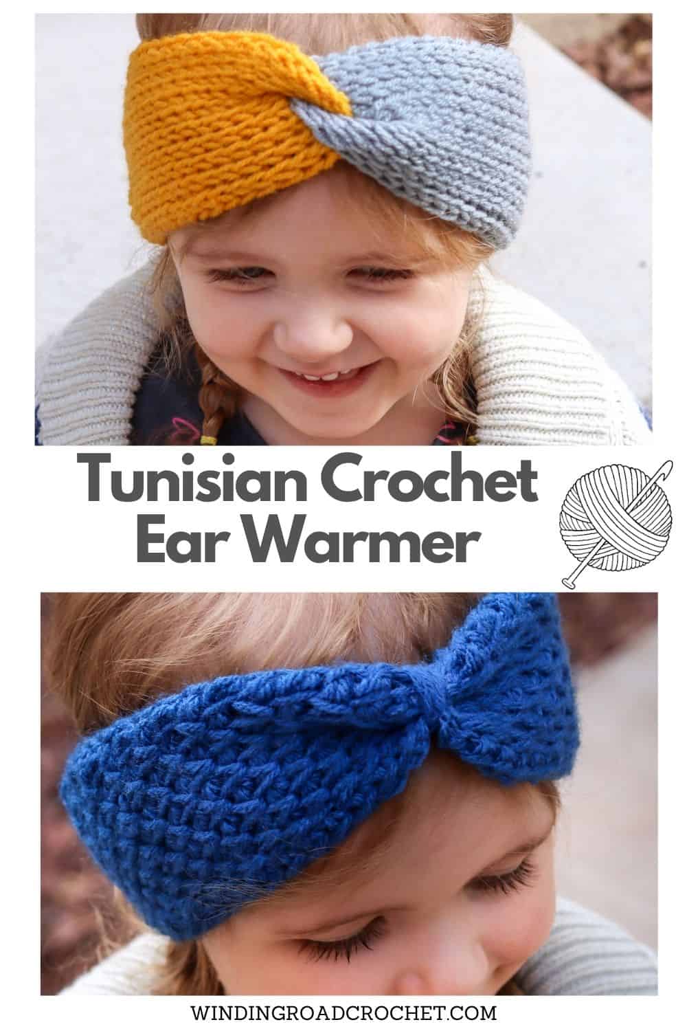 Tunisian Crochet Ear Warmer Free Beginner Pattern Winding Road Crochet