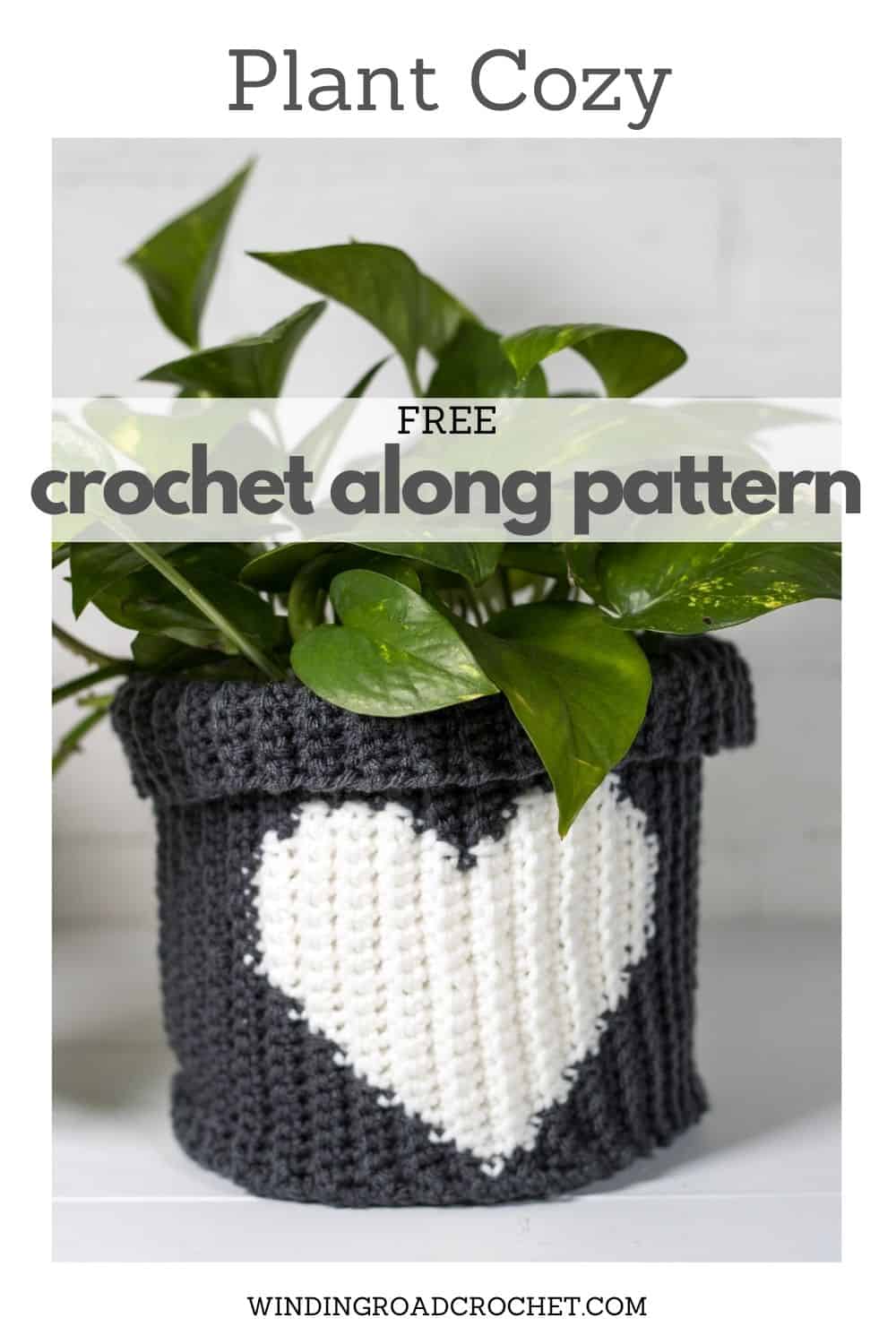 Crochet Basket for your Plants Free Pattern Winding Road Crochet