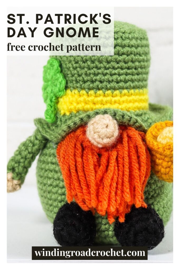 St. Patrick's Day Gnome Free Crochet Pattern Winding Road Crochet