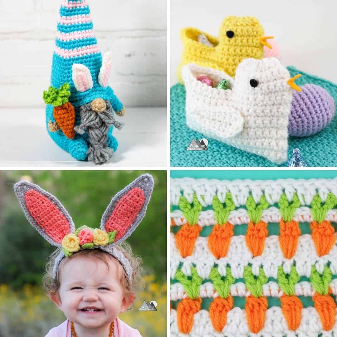 Crochet Bunny Bag Happy Spring Free Crochet Pattern - Winding Road Crochet