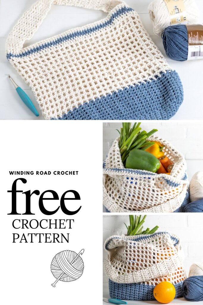 Crochet Market Bag For The Planet Free Crochet Pattern - Winding Road 