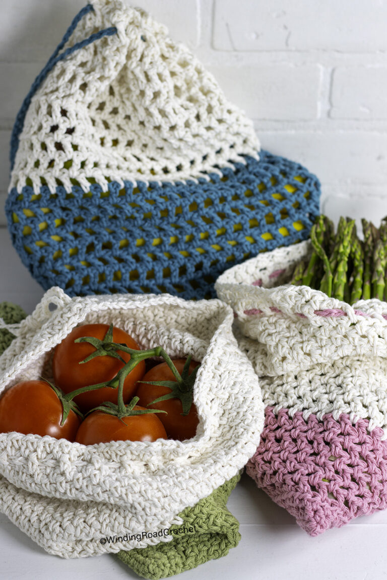 Crochet Produce Bag Pattern A way to Reduce Waste Winding Road Crochet