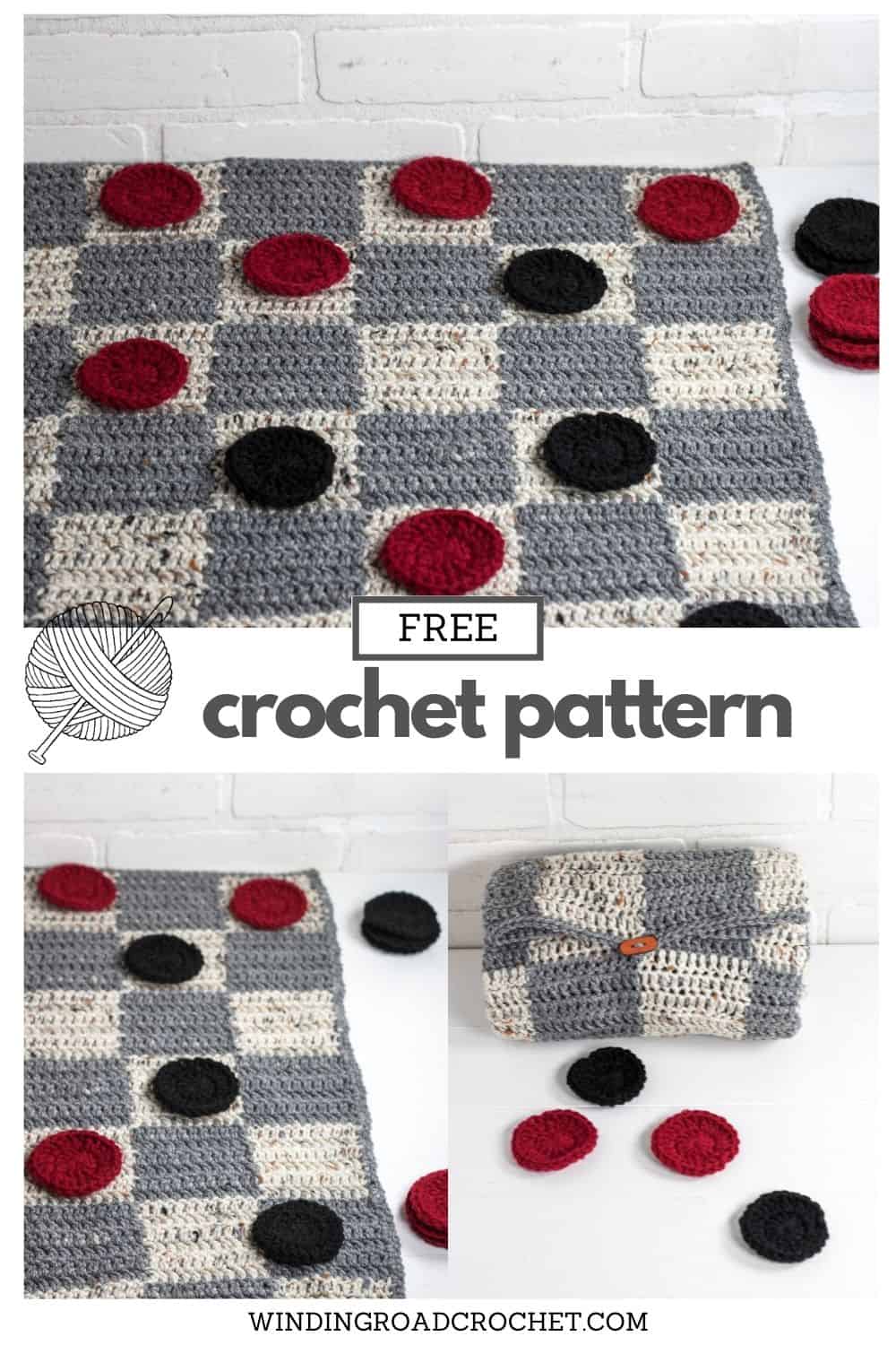 Portable Crochet Checkerboard Pattern An Easy Giant Game Winding