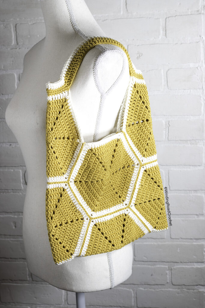 Crochet Hexagon Tote Bag Free Crochet Pattern - Winding Road Crochet