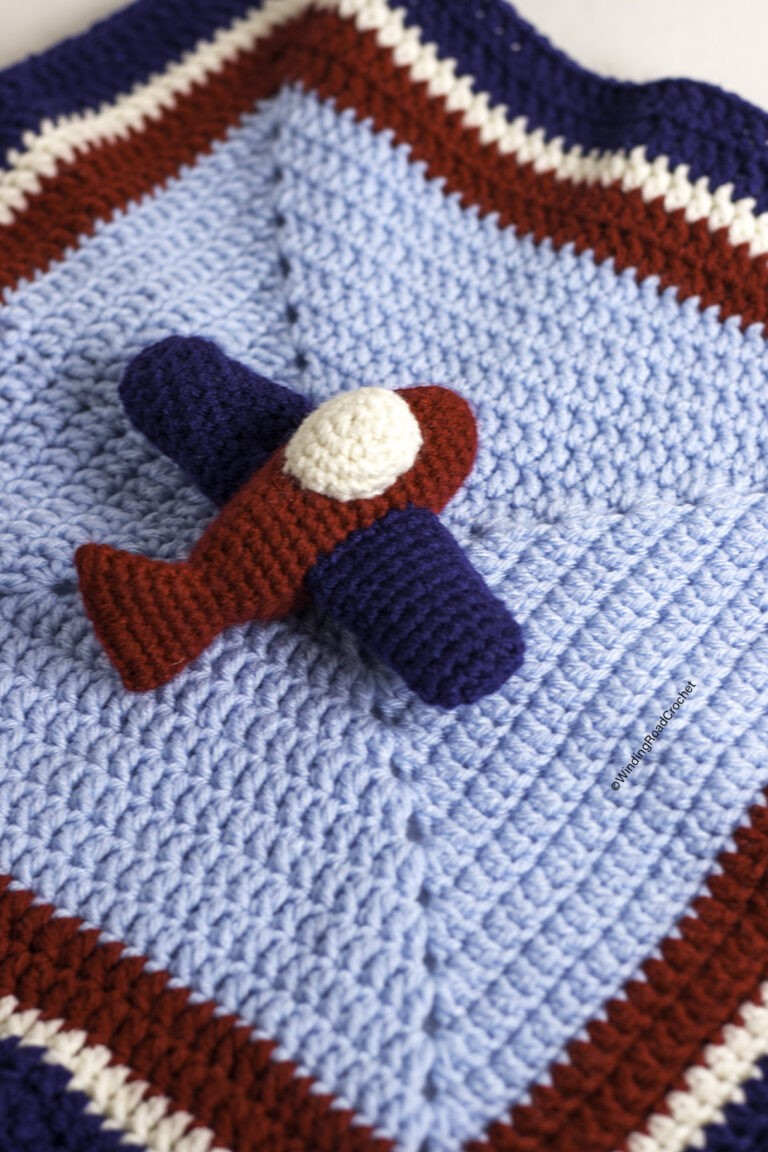 Airplane Crochet Lovey Free Crochet Pattern - Winding Road Crochet