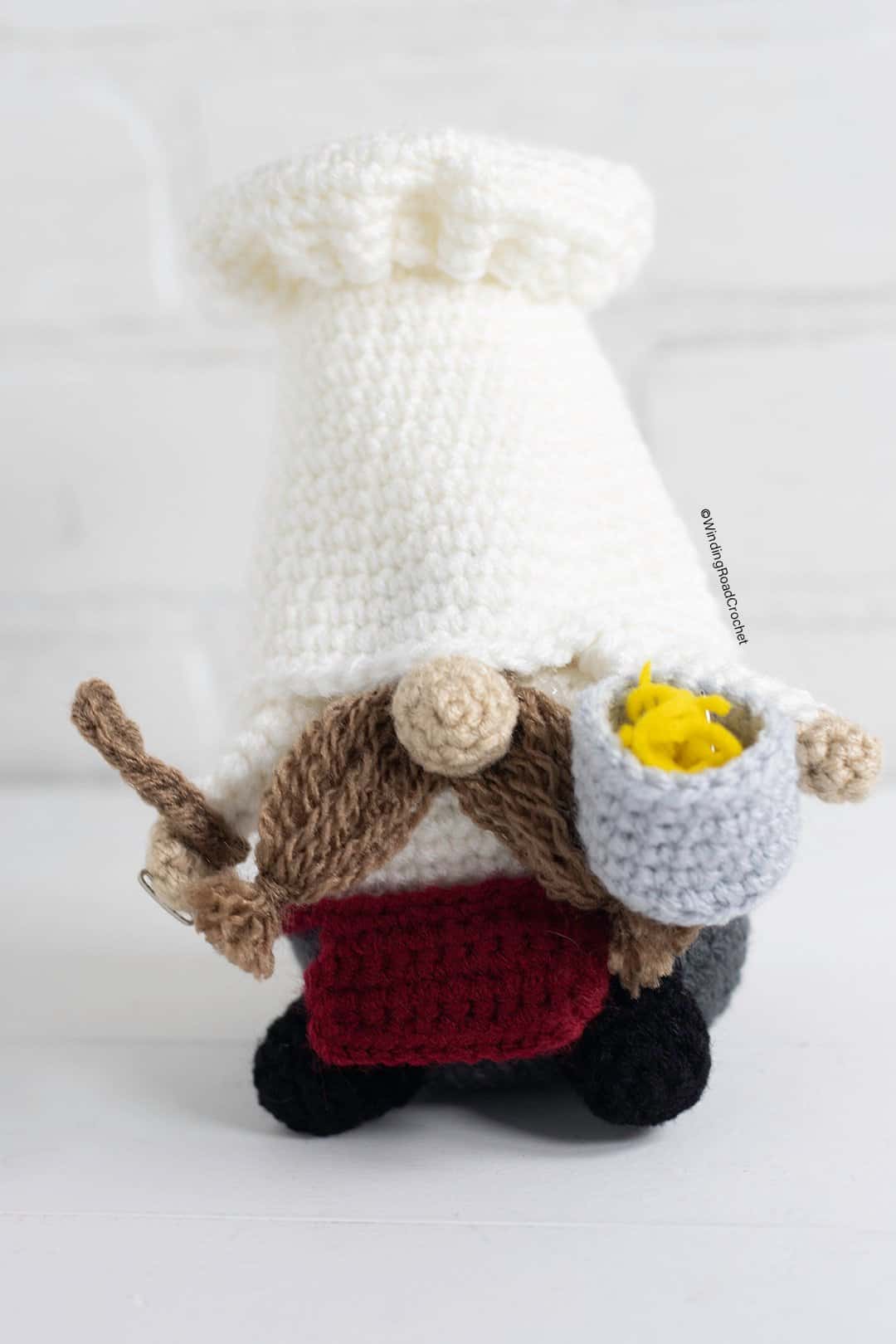 Crochet Chef Gnome Free Pattern for a Baker Gnome Winding Road Crochet