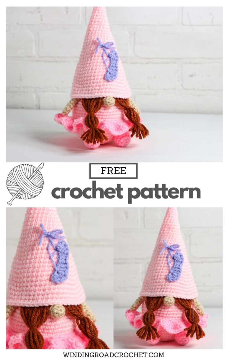 Crochet Ballerina Gnome Free Crochet Pattern - Winding Road Crochet