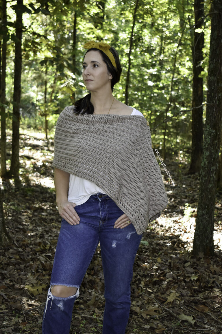 Beginner Friendly Modern Crochet Poncho - Winding Road Crochet