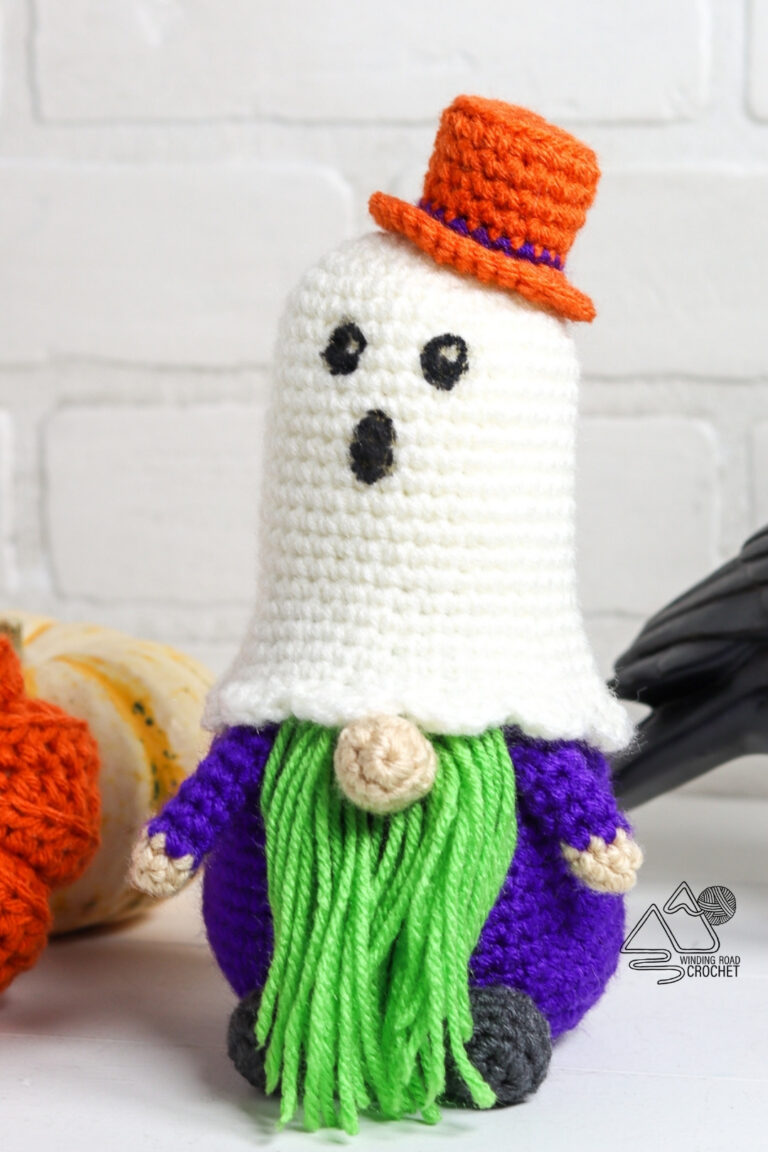 Crochet Ghost Gnome Free Crochet Pattern - Winding Road Crochet