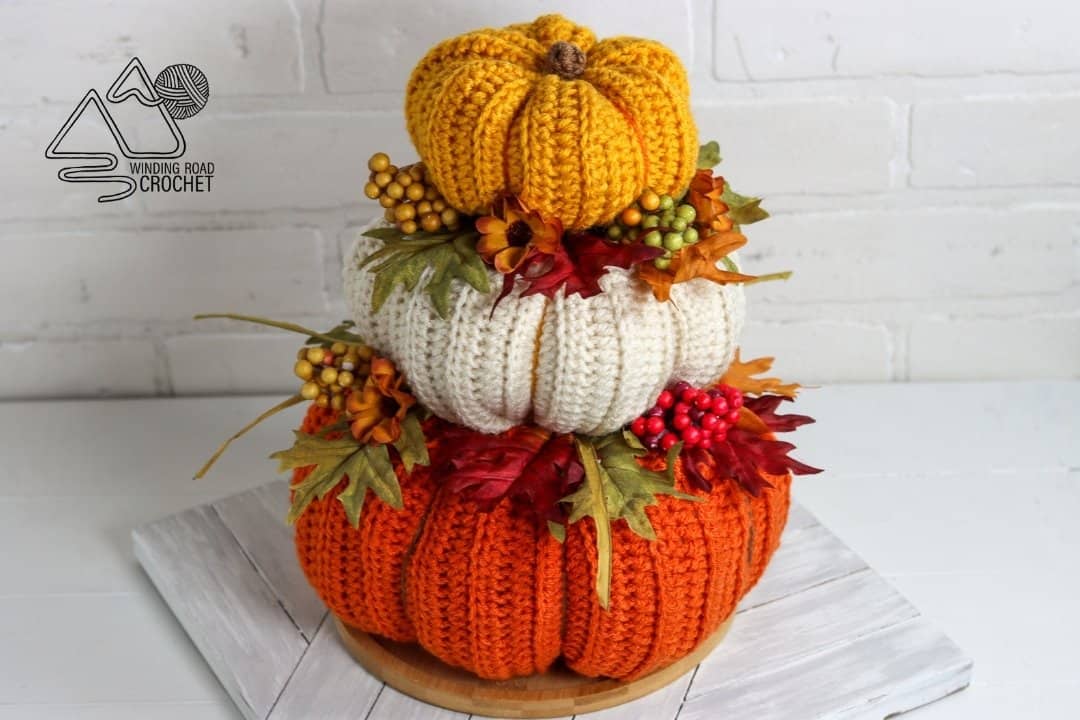 Fall Crochet Centerpiece Free Pattern and Video Tutorial Winding Road