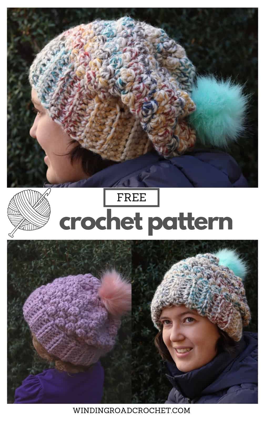 Super Bulky Crochet Hat Free Pattern Winding Road Crochet