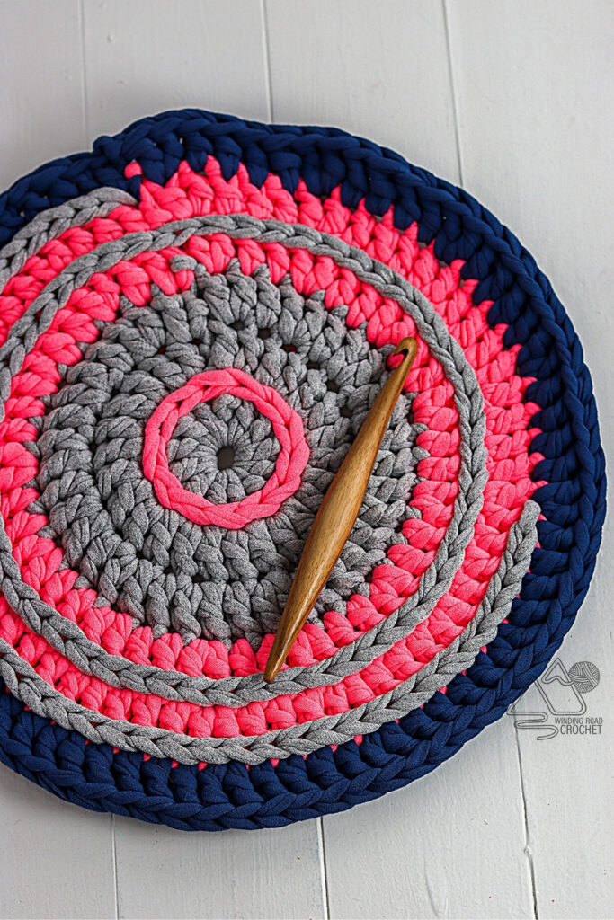 T-Shirt Yarn Crochet Patterns Free Tutorial - Winding Road Crochet