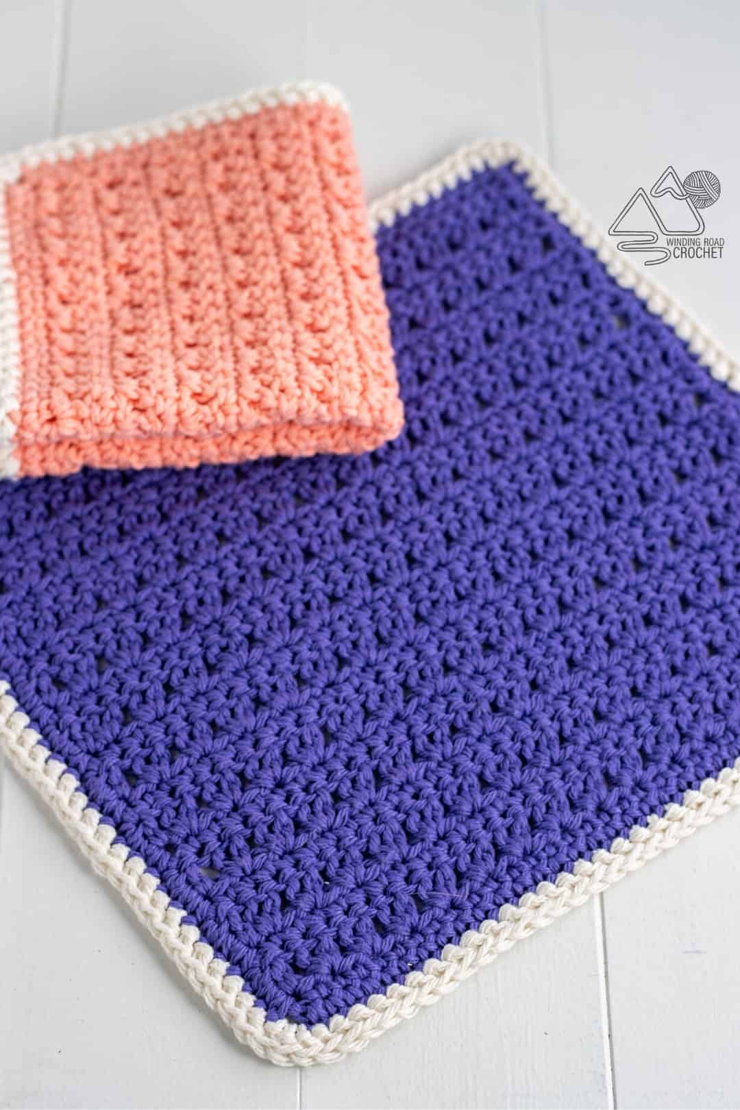 Wildflower Crochet Dishcloth Free Pattern and Video Winding Road Crochet