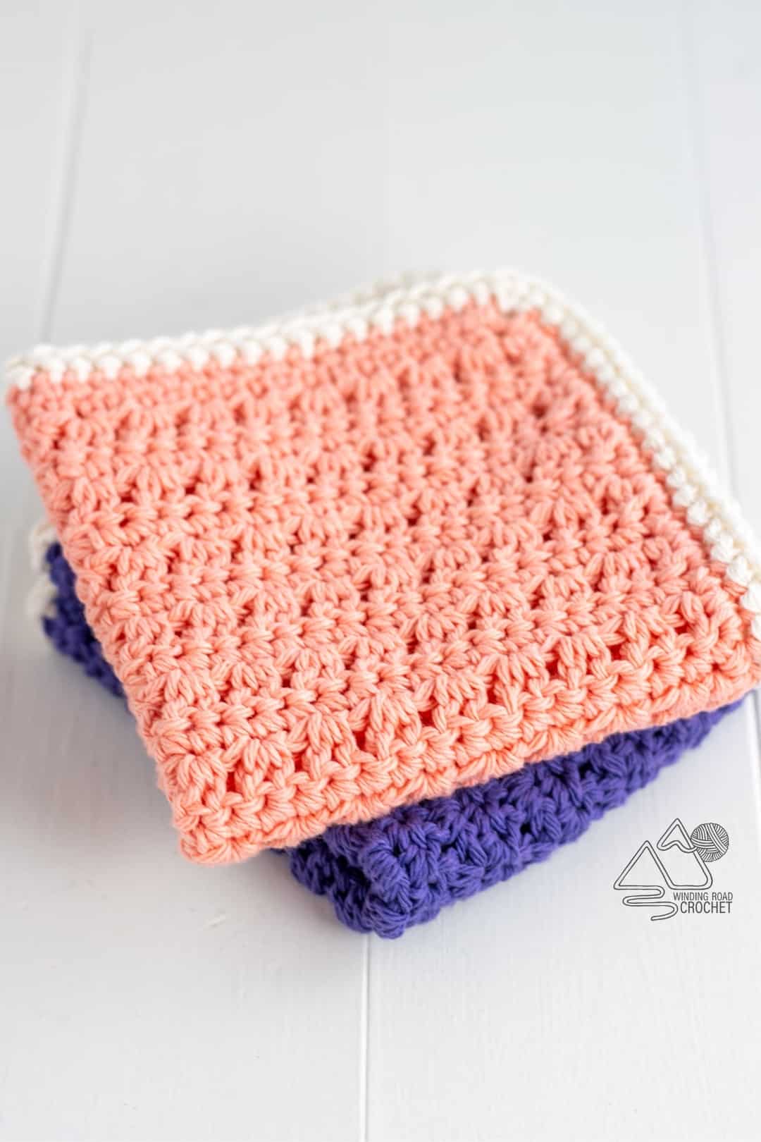 Wildflower Crochet Dishcloth Free Pattern and Video Winding Road Crochet