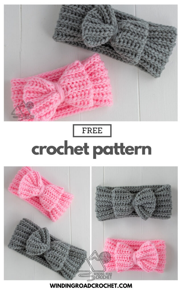 Crochet baby bow sales headband