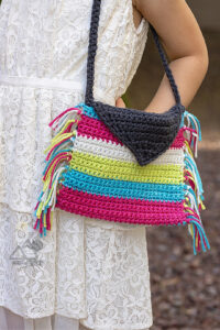 Crochet Scrap Fringe Bag Pattern and Video - Winding Road Crochet