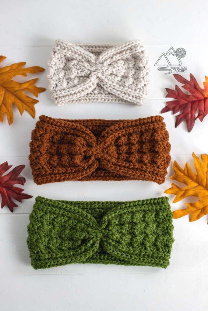 Crochet Cinched Ear Warmer Free Pattern with Video Tutorial Winding