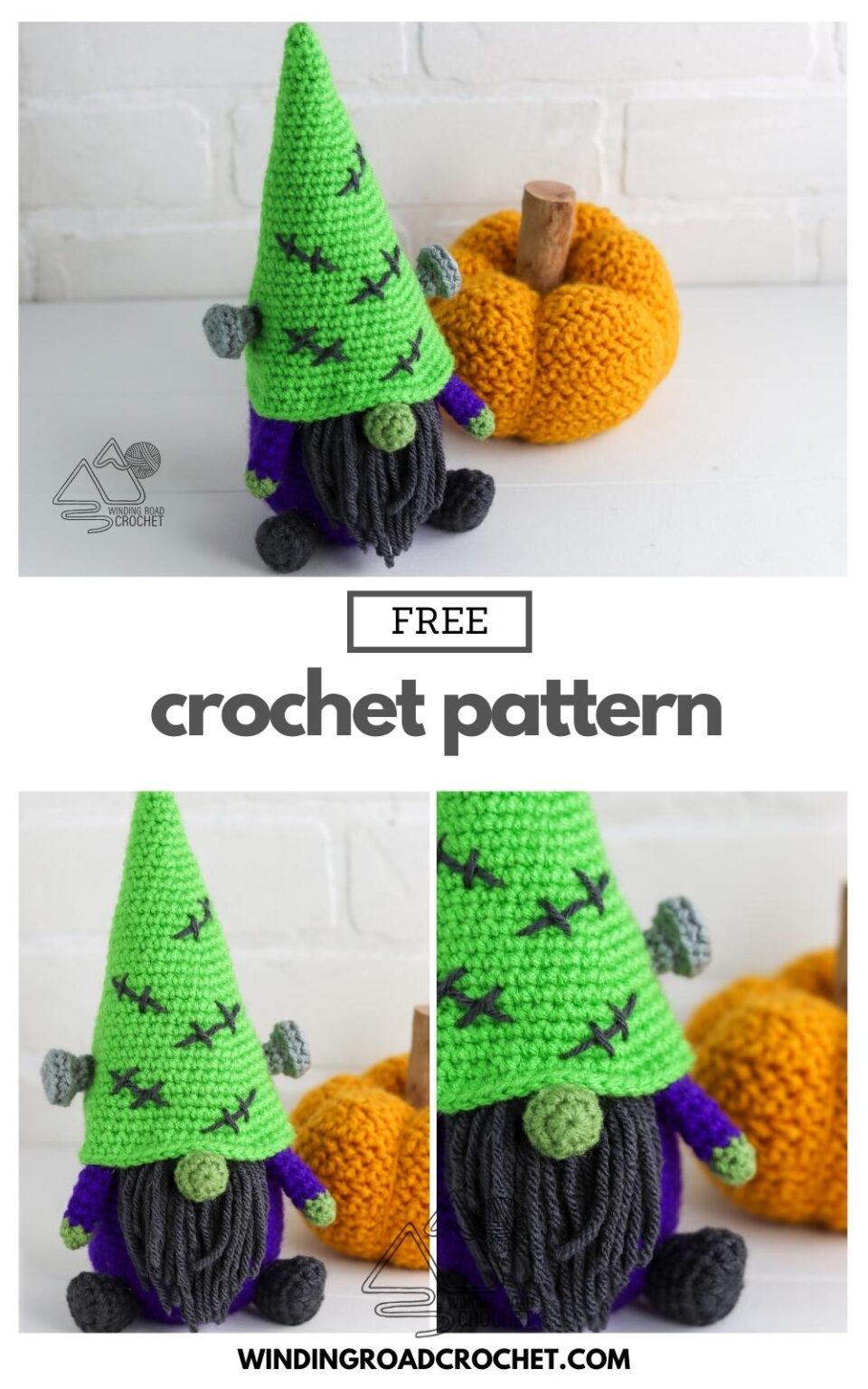 Crochet Monster Gnome Free Crochet Pattern - Winding Road Crochet