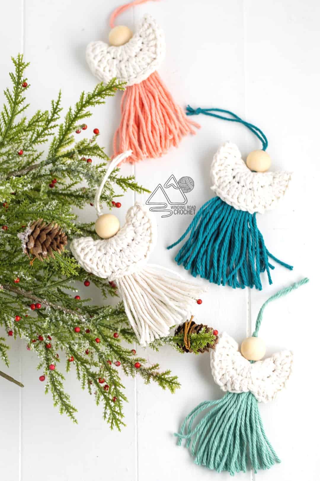 Crochet Angel Ornament Free Pattern and Video Tutorial Winding Road