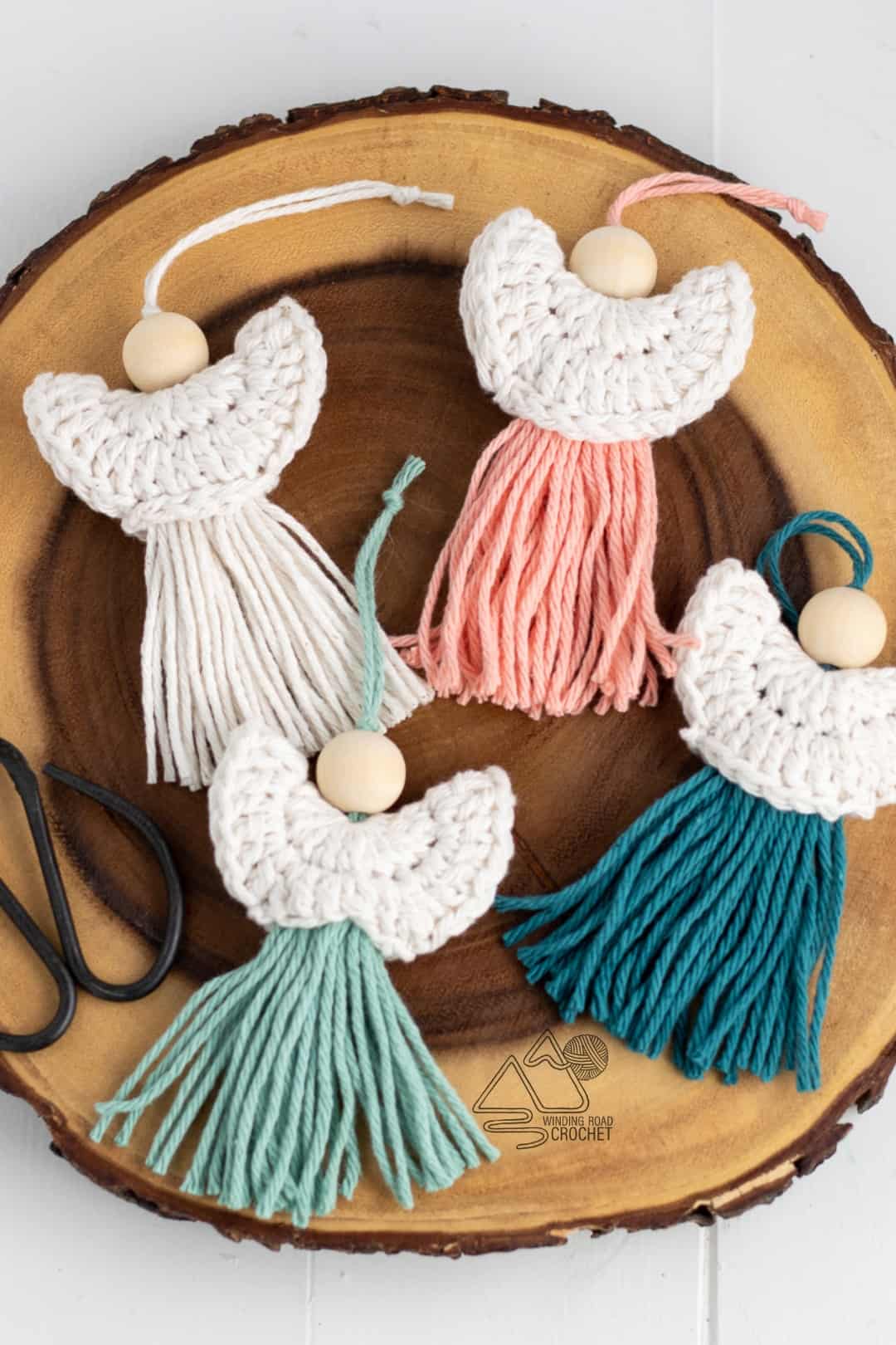 Crochet Angel Ornament Free Pattern and Video Tutorial - Winding Road 