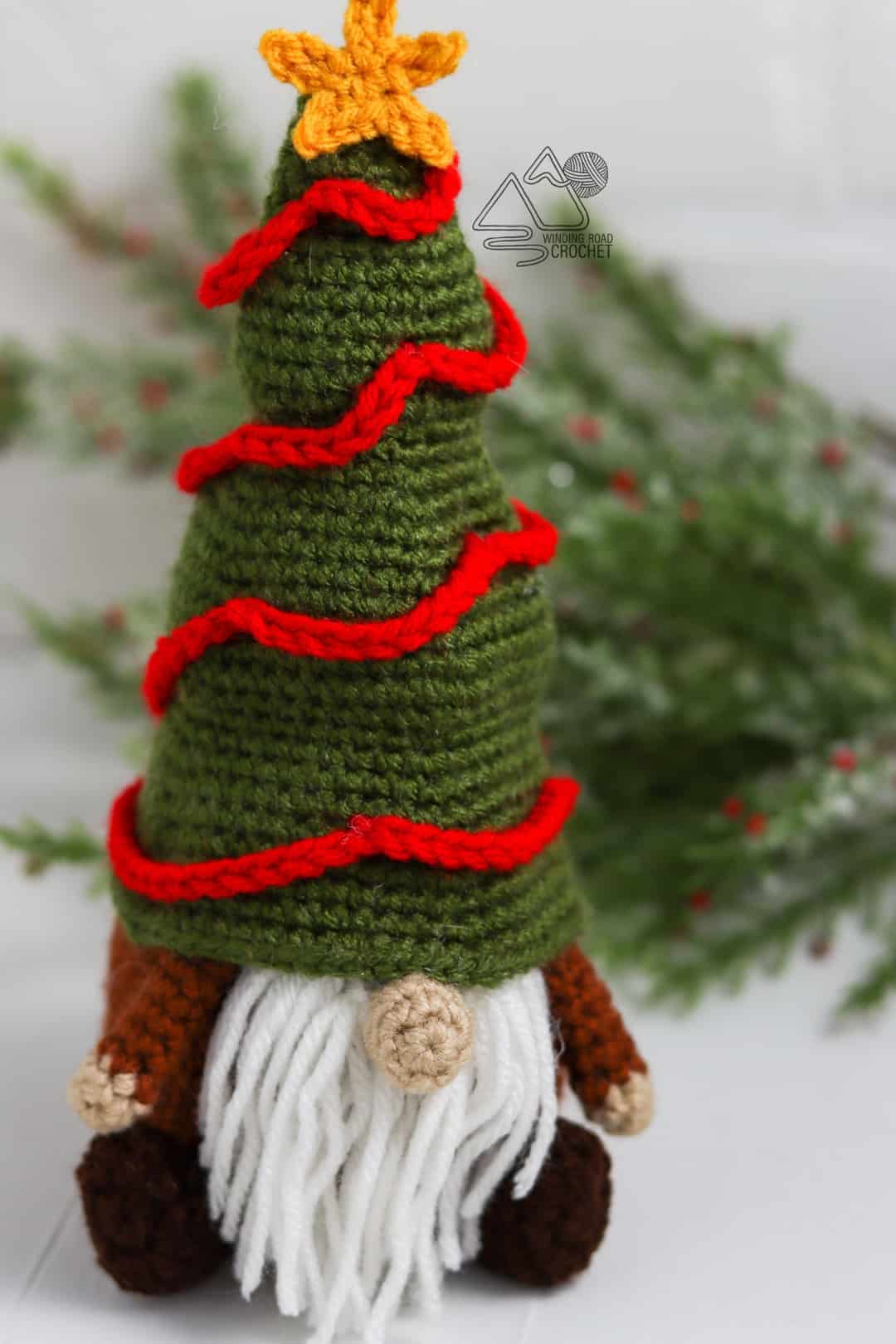 Crochet Christmas Tree Gnome Free Crochet Pattern - Winding Road Crochet