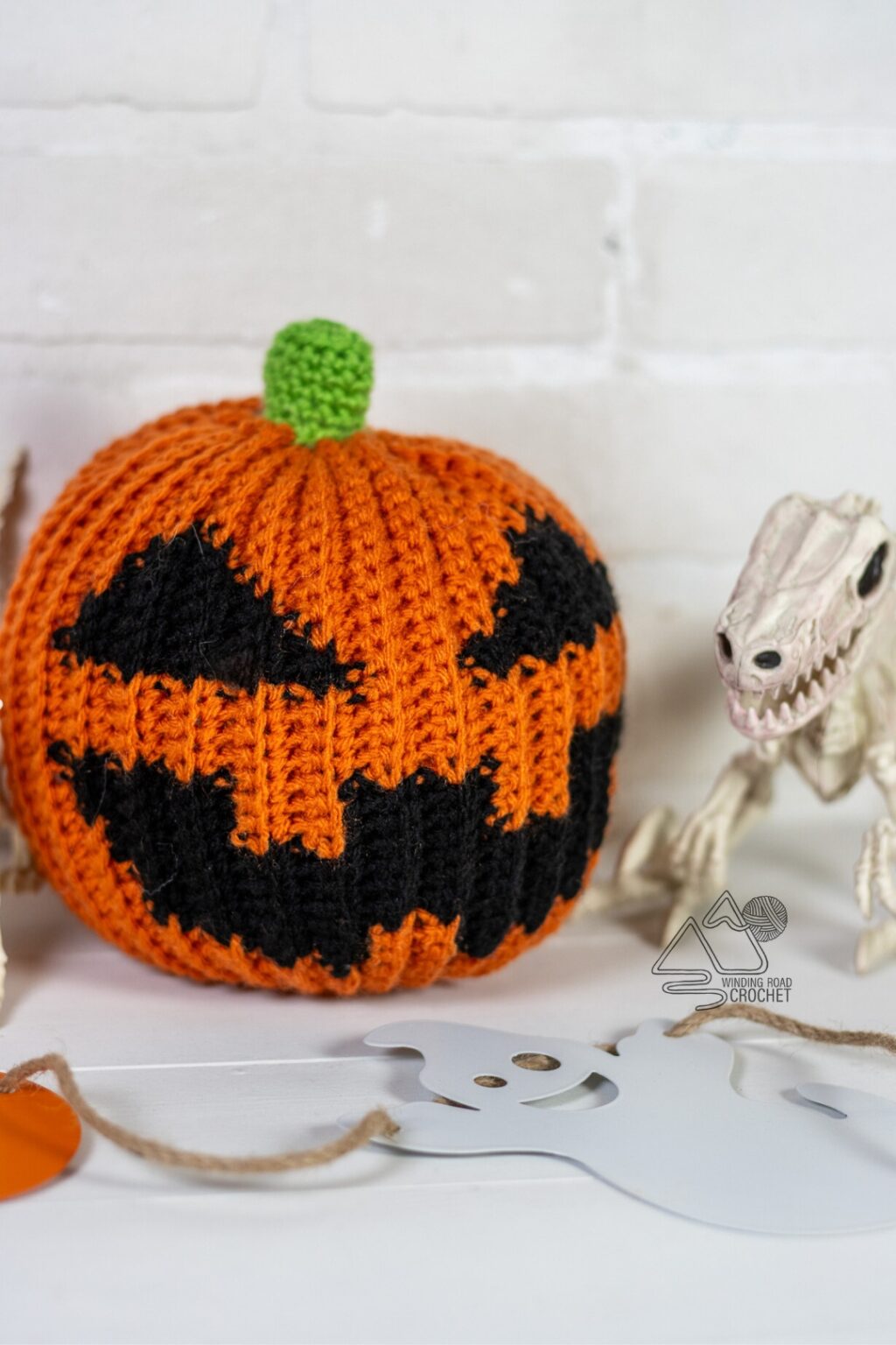 Crochet JackoLantern Pumpkin Free Crochet Pattern Winding Road Crochet